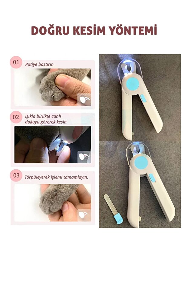 JollyJolly Işıklı Pet Tırnak Makası
