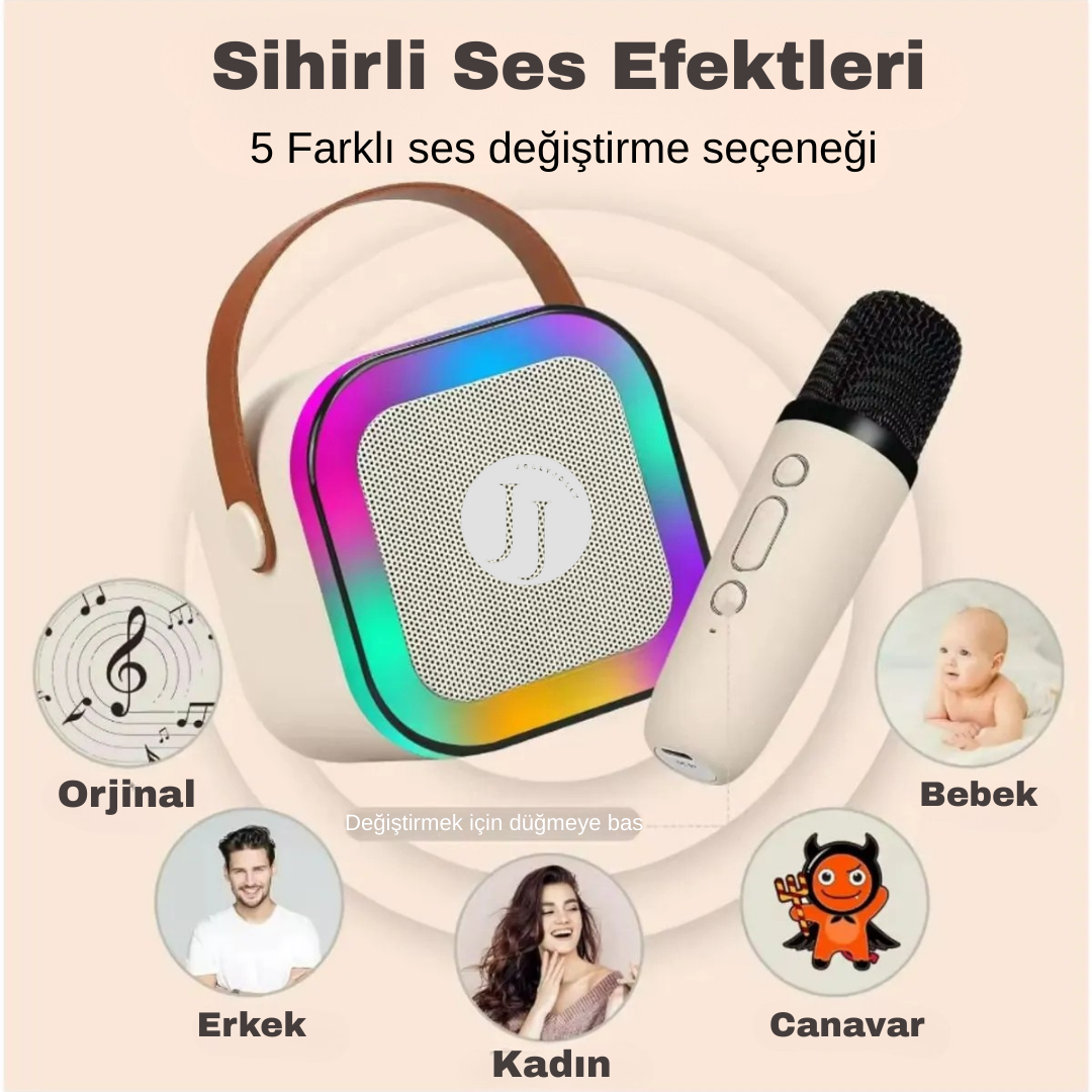 JollyJolly Mini Karaoke RGB Hoparlör
